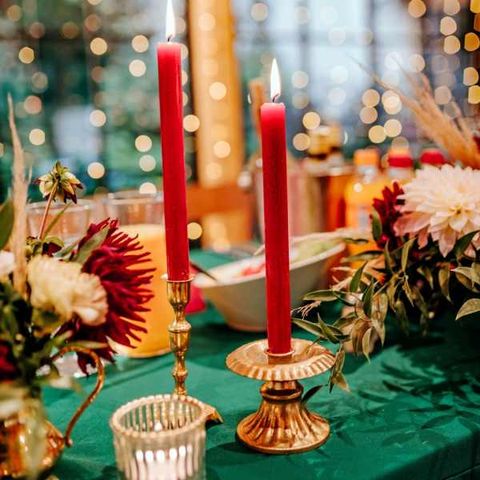 Zdjęcie przedstawiające: Świecznik przecierany stare złoto