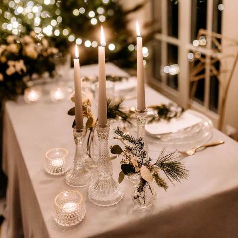 Zdjęcie przedstawiające: Świecznik kryształ cienka świeca